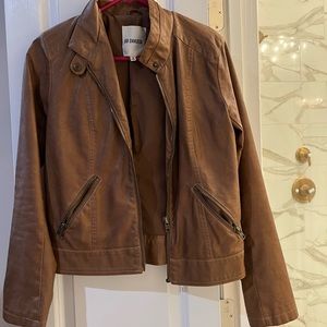 BB DAKOTA vegan leather brown jacket